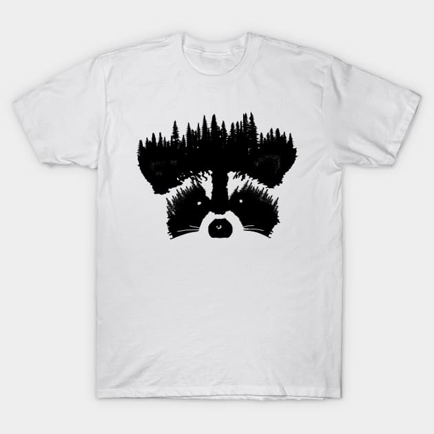 Raccoon Forest T-Shirt by Rumsa